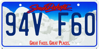 SD license plate 94VF60
