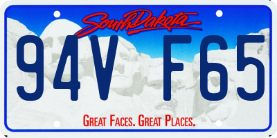 SD license plate 94VF65