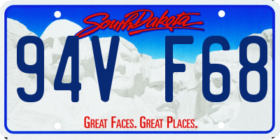 SD license plate 94VF68