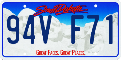 SD license plate 94VF71