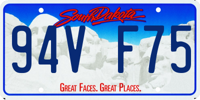 SD license plate 94VF75