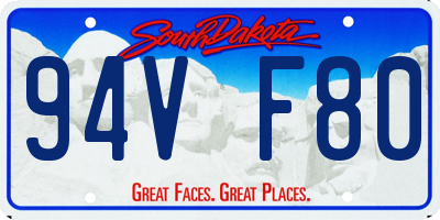 SD license plate 94VF80