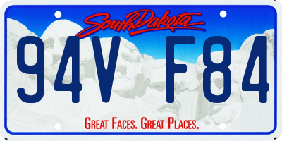 SD license plate 94VF84