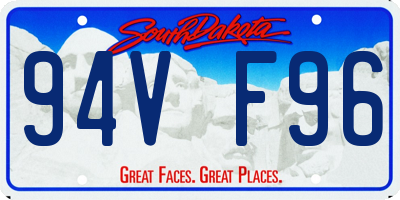 SD license plate 94VF96