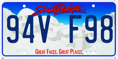 SD license plate 94VF98