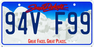 SD license plate 94VF99