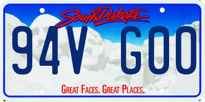 SD license plate 94VG00