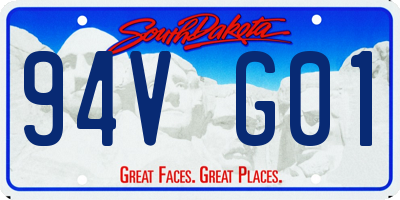SD license plate 94VG01