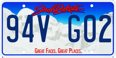 SD license plate 94VG02