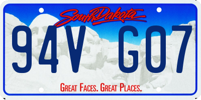 SD license plate 94VG07