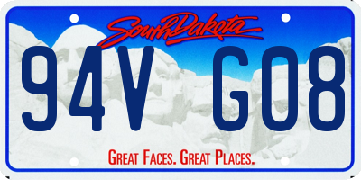 SD license plate 94VG08