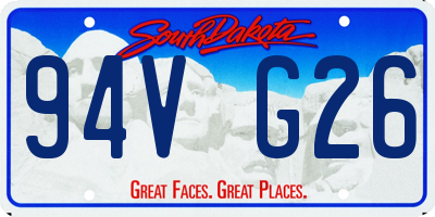 SD license plate 94VG26