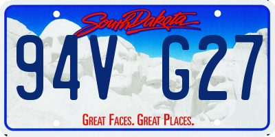 SD license plate 94VG27