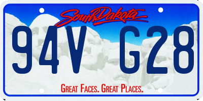 SD license plate 94VG28