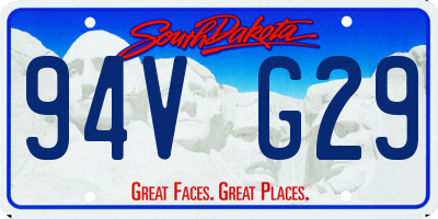 SD license plate 94VG29