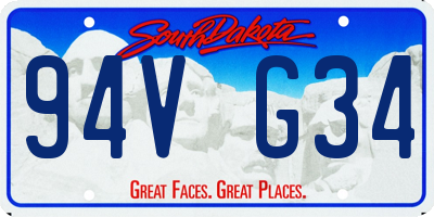 SD license plate 94VG34
