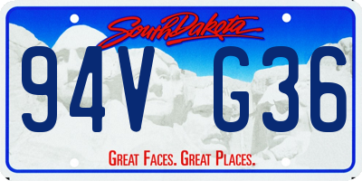 SD license plate 94VG36