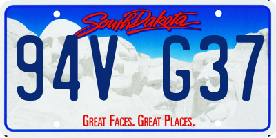 SD license plate 94VG37
