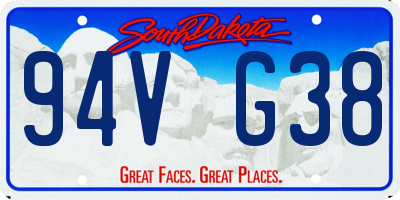 SD license plate 94VG38