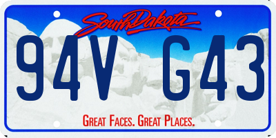 SD license plate 94VG43
