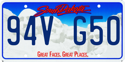 SD license plate 94VG50
