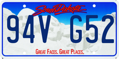 SD license plate 94VG52
