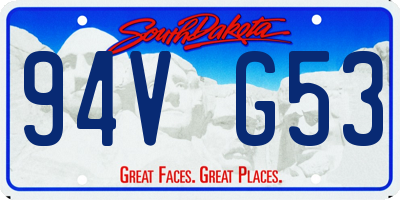 SD license plate 94VG53
