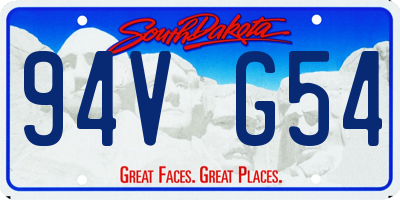 SD license plate 94VG54