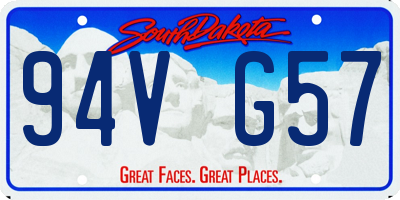 SD license plate 94VG57