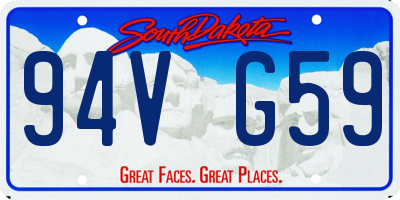 SD license plate 94VG59