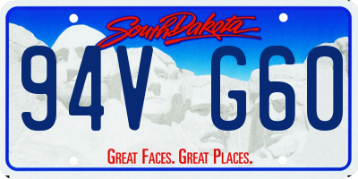 SD license plate 94VG60