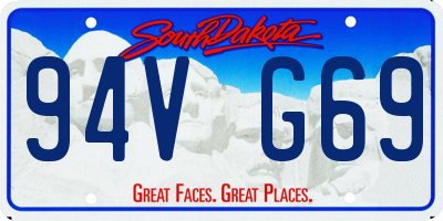 SD license plate 94VG69