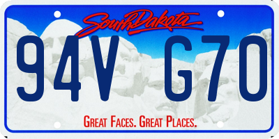 SD license plate 94VG70