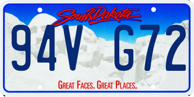 SD license plate 94VG72