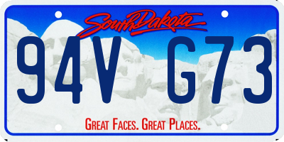 SD license plate 94VG73