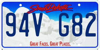 SD license plate 94VG82
