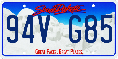 SD license plate 94VG85