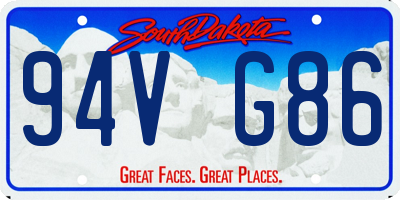 SD license plate 94VG86