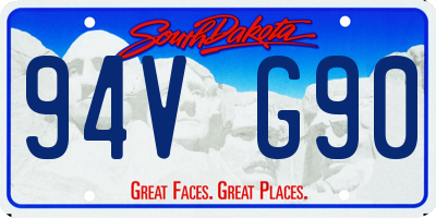 SD license plate 94VG90