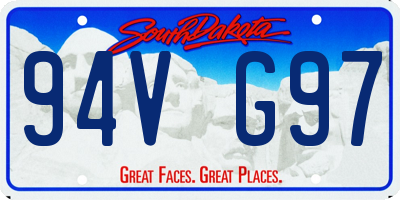 SD license plate 94VG97