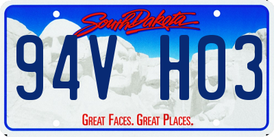 SD license plate 94VH03