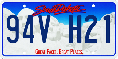 SD license plate 94VH21