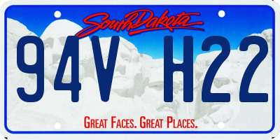 SD license plate 94VH22