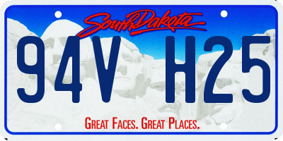 SD license plate 94VH25