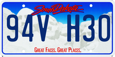 SD license plate 94VH30