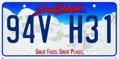 SD license plate 94VH31