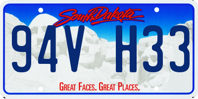 SD license plate 94VH33