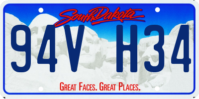 SD license plate 94VH34