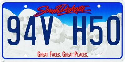 SD license plate 94VH50