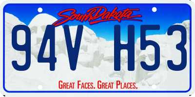 SD license plate 94VH53